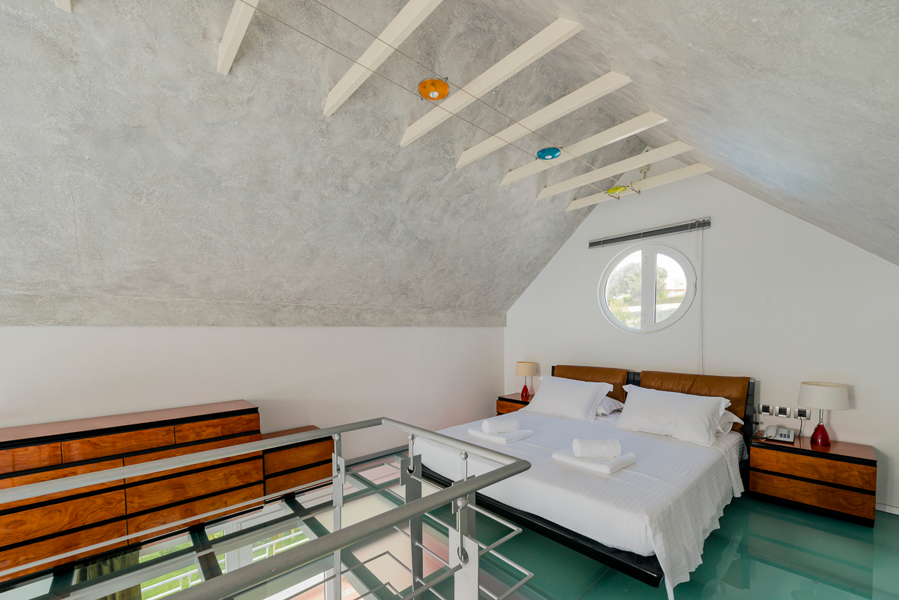 Creative beams and lights in ceiling property for sale in Rhodes, Greece