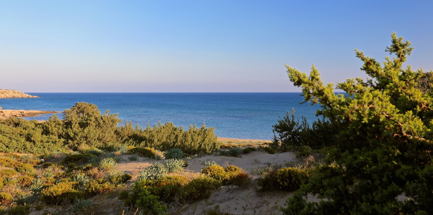 Blue sea for miles, land for sale in Rhodes, Greece