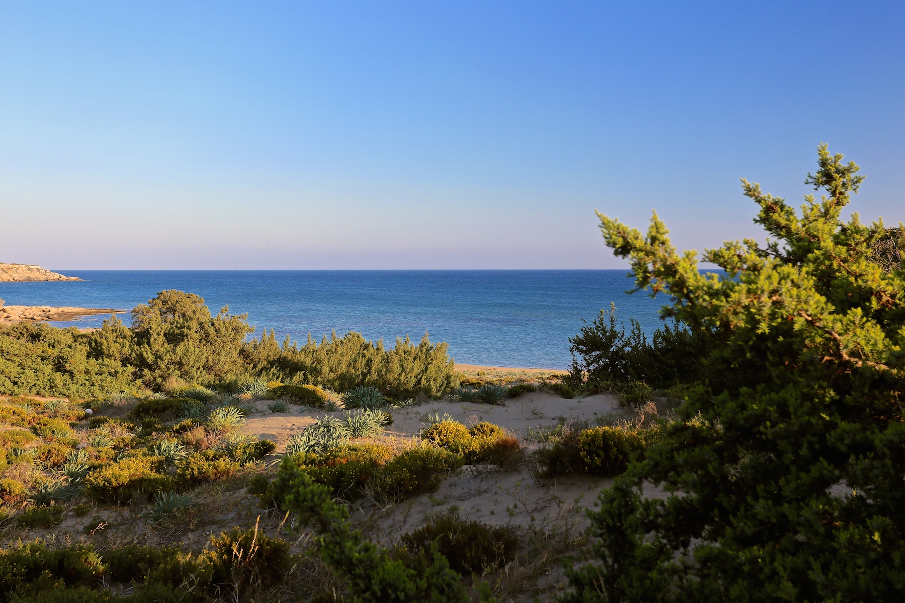 Blue sea for miles, land for sale in Rhodes, Greece