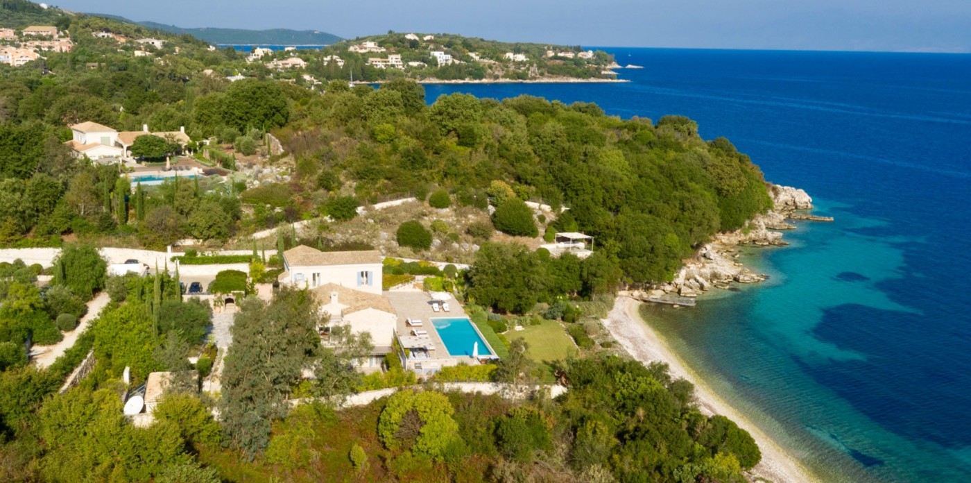 Turquoise waters at Emerald Bay, property for sale in Corfu, Greece