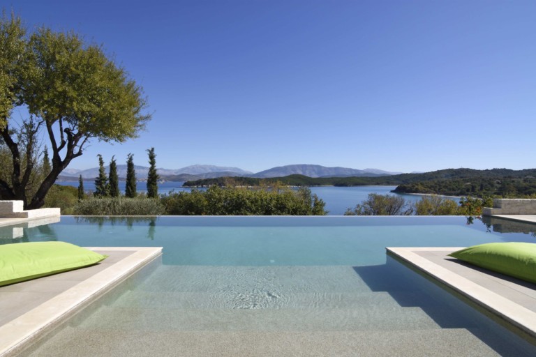 authentic estate mansion modern / mediterranean villa : Azzurro Corfu, Ionian islands