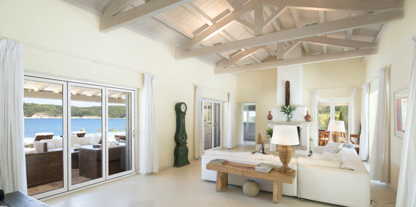 Living room, property for sale in Corfu, Greece