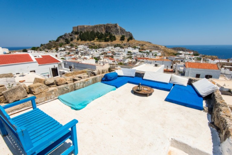 Rooftop view to Acropolis, property for sale in Rhodes, Greece