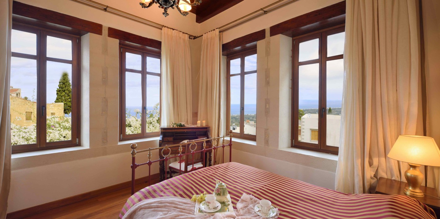 Sea view bedroom, property for sale in Rethymno, Crete, Greece