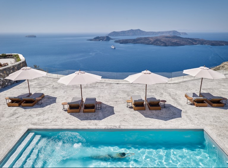 authentic estate modern / mediterranean romantic villa : Eternity Santorini, Cyclades, Southern Aegean