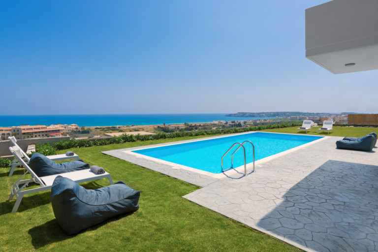 A glistening pool waits for you to plunge right in villa for sale in Rhodes Greece