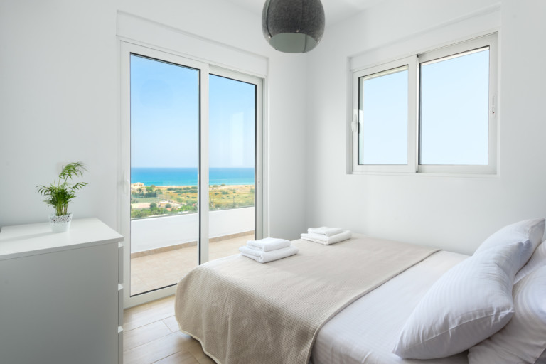 Bedroom with sea views villa for sale in Rhodes Greece