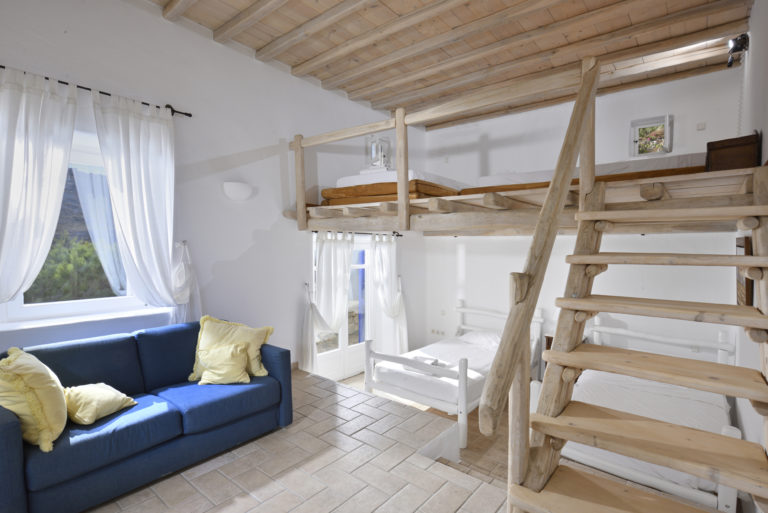 Simplistic style bunk beds villa for sale in Mykonos Greece