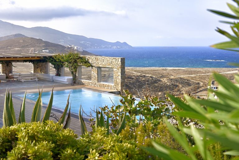Mediterranean scenery and sea views villa for sale in Mykonos Greece