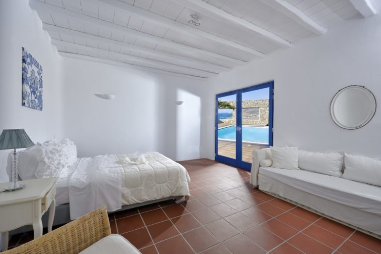 A second bedroom with sea views villa for sale in Mykonos Greece