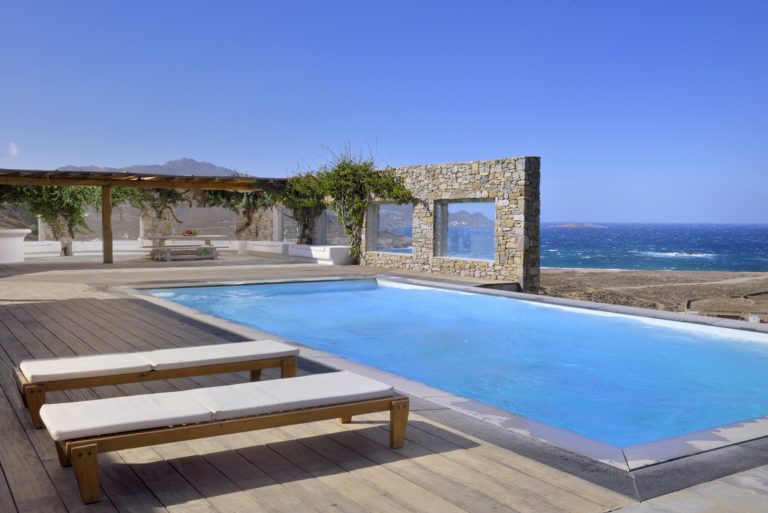 Dazzling swimming pool villa for sale in Mykonos Greece