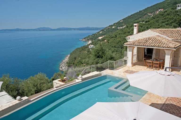Infinity pool, property for sale in Corfu, Greece