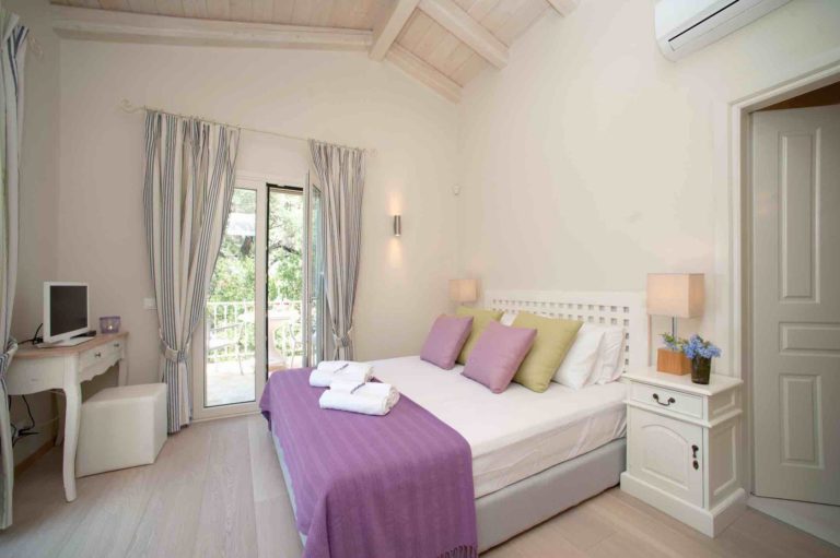 Double bedroom at Villa Anassa, property for sale in Corfu, Greece