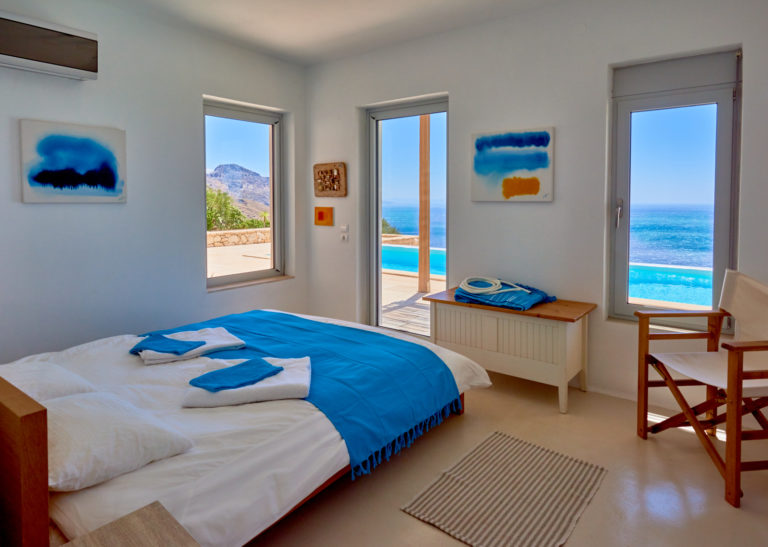 The bedroom, villa for sale in Crete Greece