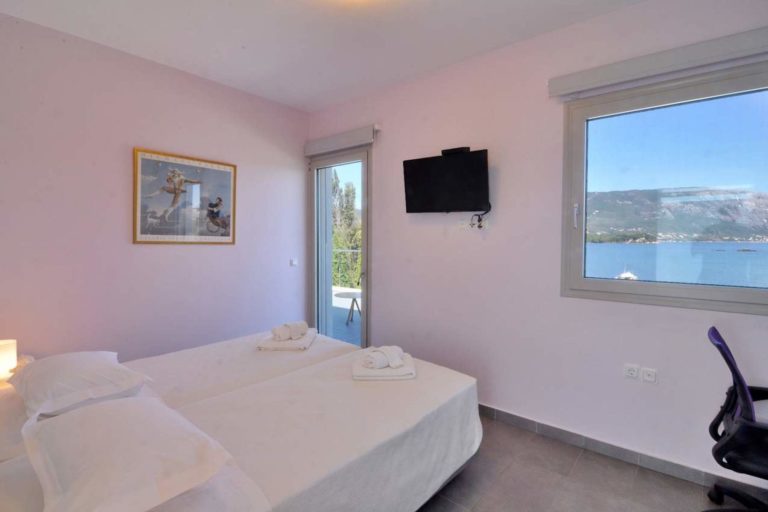 Bedroom accesses the patio property for sale in Corfu Greece