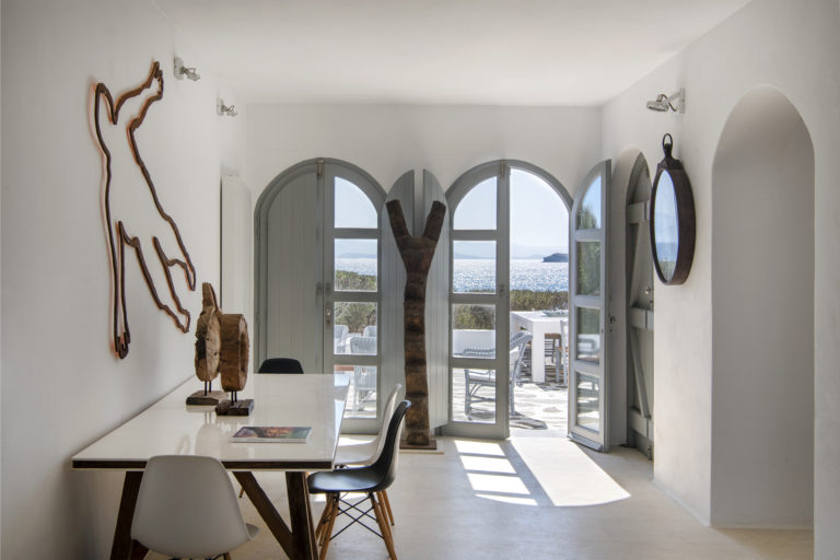 Arch windows property for sale in Paros Greec