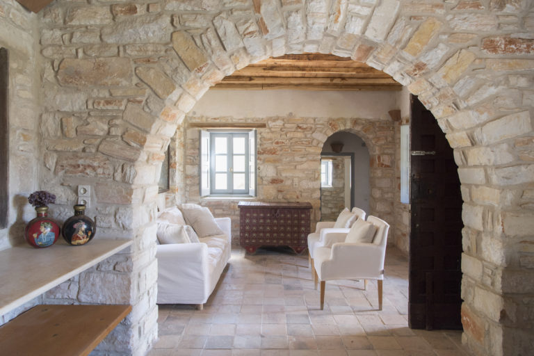 Stone arches property for sale in Paros Greec