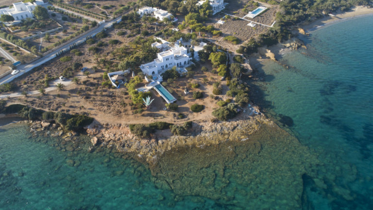 Ariel view property for sale in Paros Greec