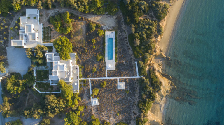 Aerial view of Sappho, property for sale in Mykonos, Greece