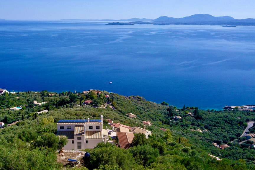 Stunning panorama from villa Jasmine in Corfu