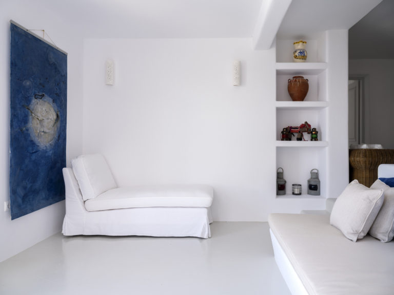 A cosy corner property for sale in Mykonos Greece