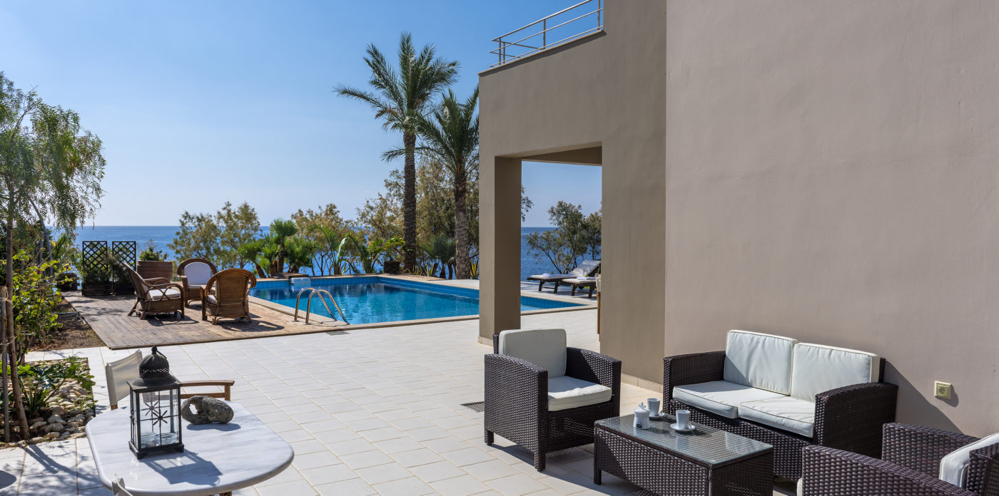 The villa is privately enclosed property for sale in Crete Greece