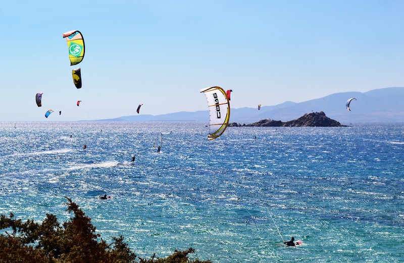 Kitesurfing in Naxos