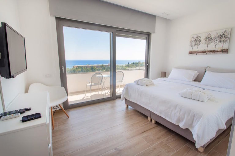 Bedroom with sea view villa for sale in Rhodes Greece