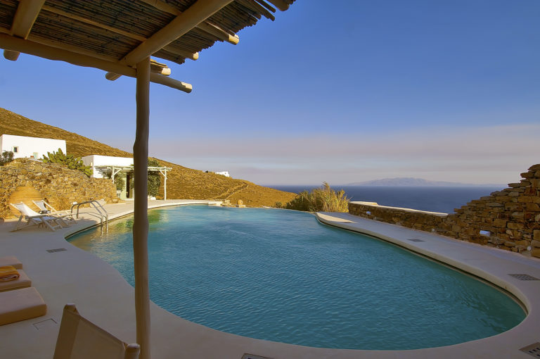 Pool with views, property for sale in Mykonos, Greece