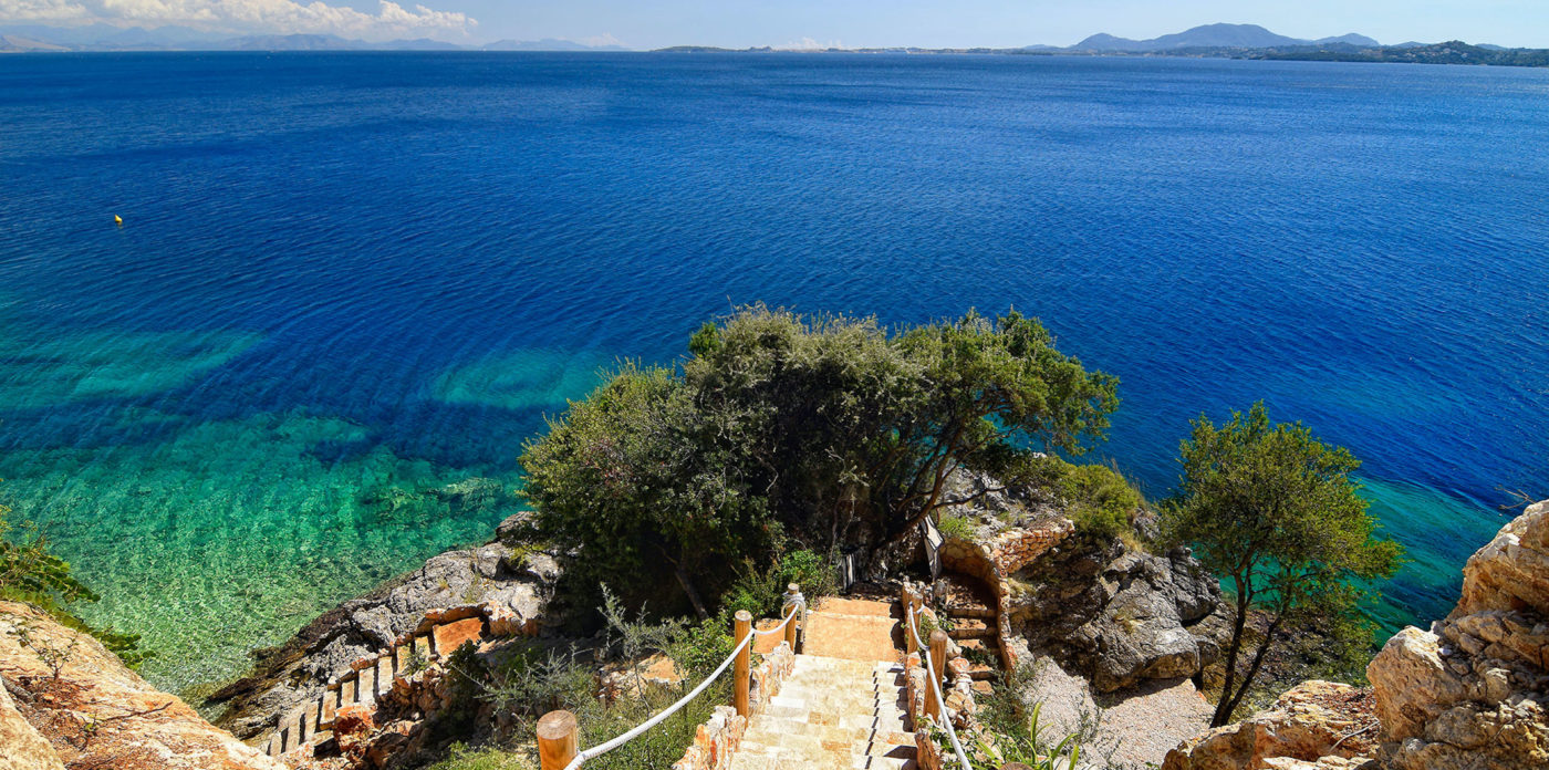 Access to the beach, Villa for sale in Corfu Greece