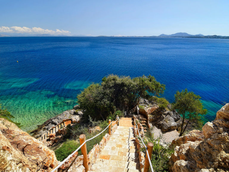 Access to the beach, Villa for sale in Corfu Greece