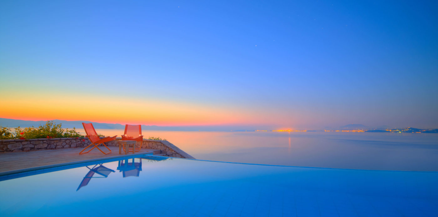 The infinity pool, Villa for sale in Corfu Greece