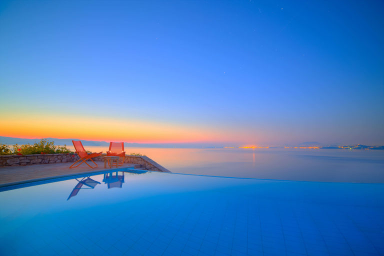 The infinity pool, Villa for sale in Corfu Greece