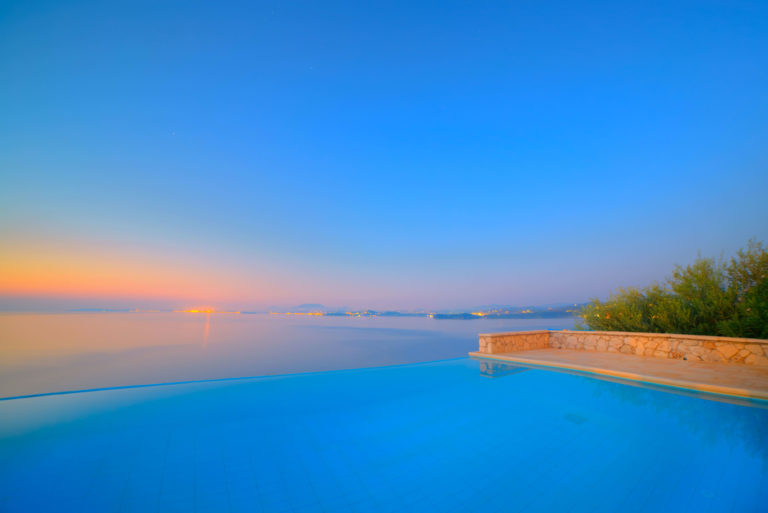The infinity pool, Villa for sale in Corfu Greece