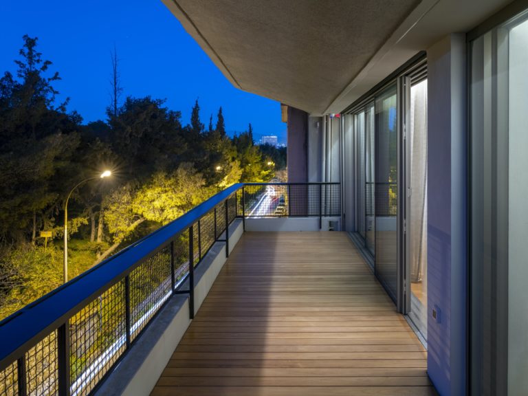 The balcony runs the length of the apartment property for sale in Athens Greece