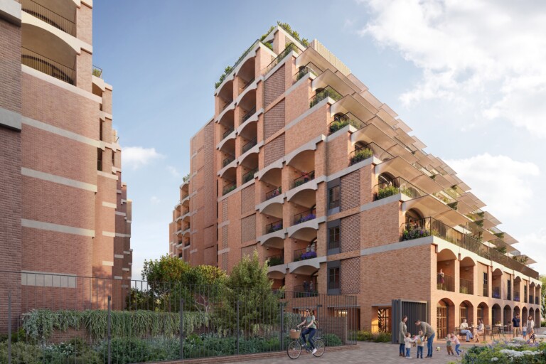 Stepped roof gardens and balconies of FIX Residences, Thessaloniki, by Foster + Partners